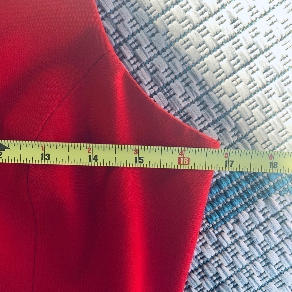 Mason Cocktail Black and Red Color Block Dress 6 - Picture 4 of 5